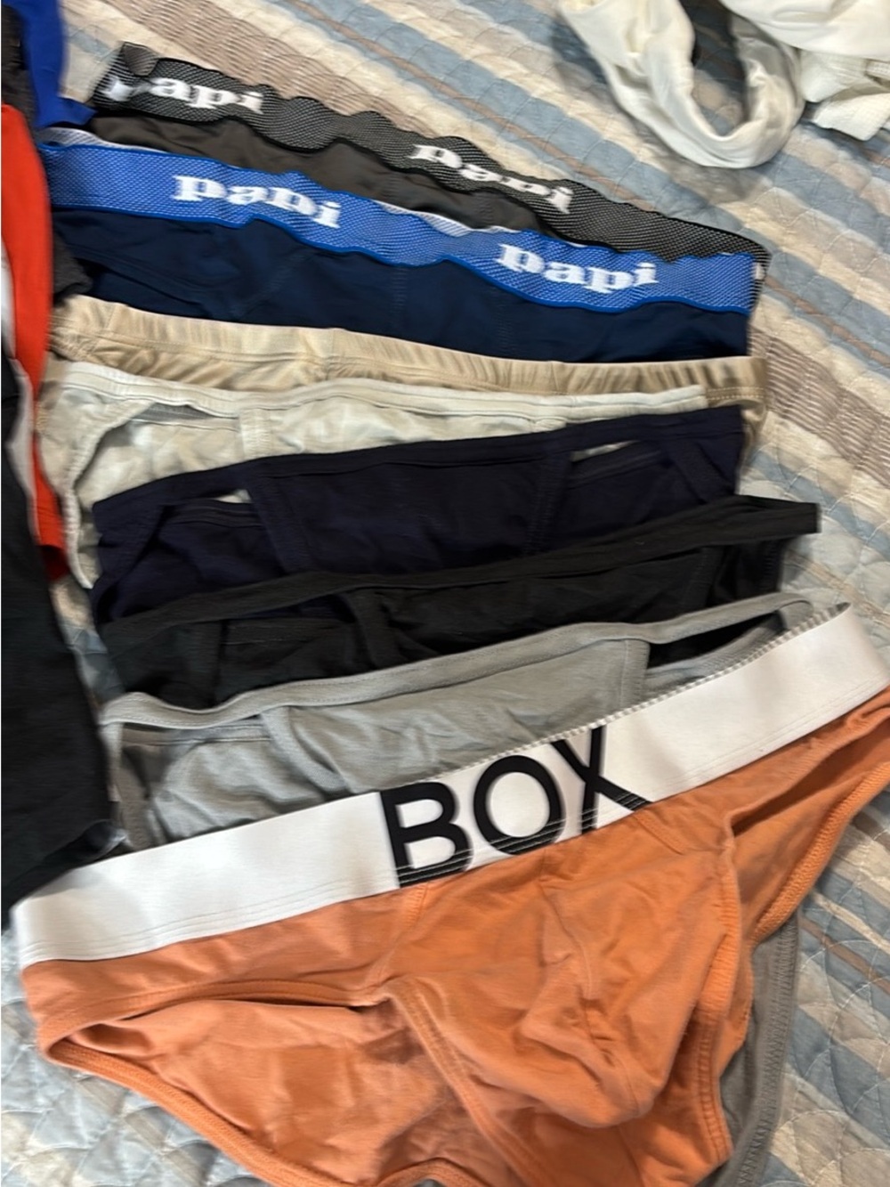 Men's Briefs 6-Pack - Navy, Black, Gray, Tan